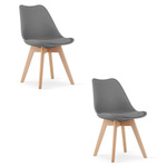 Grafitowe krzesła do jadalni MARK - Ciemnoszare krzesła z tworzywa (zestaw 2 sztuk)
