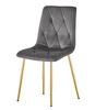 "Krzesło LIBRA - ciemny szary aksamit / nogi kolor złoty x 1"