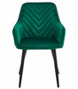 "Krzesło NANA - ciemna zieleń aksamit / nogi czarne x 1"