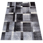 Nowoczesny szary dywan do salonu z geometrycznym wzorem OTTO 09 - 80x150 cm