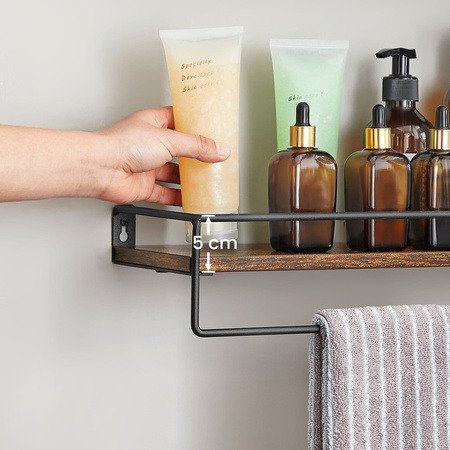 Rustykalne półki ścienne Loft - Zestaw 2 półek ściennych - VASAGLE LWS441B01