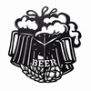 Oryginalny zegar ścienny z motywem kufla piwa BEER, kolor czarny, ORNAMENTI