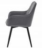 "Krzesło NANA360 - ciemny szary aksamit / nogi czarne x 1"
