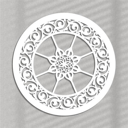 DEKORACYJNY PANEL AŻUROWY, LILIANNE, DEKORACJA ŚCIENNA 3D, ORNAMENT, 60 cm,CZARNY