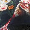 Dywan z poliestru w kwiaty róże czarny Horeca-New 119 - 120x180 cm