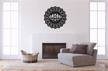 AŻUROWA DEKORACJA ŚCIENNA 3D, MANDALA, YOGA, PIĘKNY, DEKORACYJNY PANEL, BIAŁY