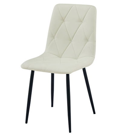 "Krzesło LIBRA - beż materiał / nogi czarne x 4"