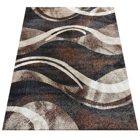 Dywan nowoczesny do salonu (abstrakcyjny) OTTO 01 brązowy 240x330 cm