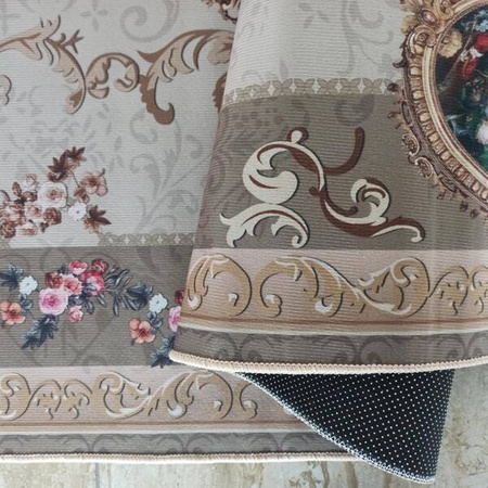 Dywan klasyczny w kwiaty Horeca-New 100 beżowy 60x100 cm