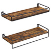 Rustykalne półki ścienne Loft - Zestaw 2 półek ściennych - VASAGLE LWS441B01