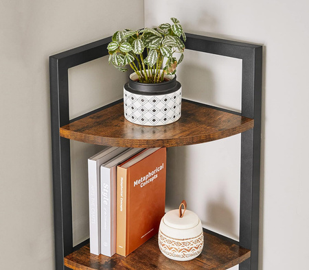 Narożny regał Loft - Narożna półka do salonu - VASAGLE LLS803B01