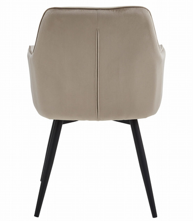 "Krzesło JORK360 - ciemny beż aksamit / nogi czarne x 1"