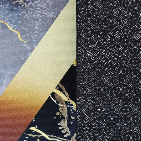 Dywan czarno złoty Marmur nowoczesny BLACK and GOLD 12 - 80x150 cm