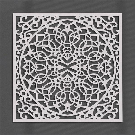 DEKORACYNY PANEL AŻUROWY, STYL MAROKAŃSKI, DEKORACJA ŚCIENNA 3D, ORNAMENT, DYPTYK, CZARNY