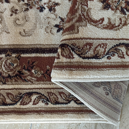 Tradycyjny brązowy dywan do salonu Rozeta Exclusive 04 N - 200x300 cm