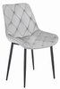 "Krzesło TOR - aksamit srebrno-szary / nogi czarne x 4"