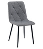 "Krzesło LIBRA - ciemny szary materiał / nogi czarne x 4"