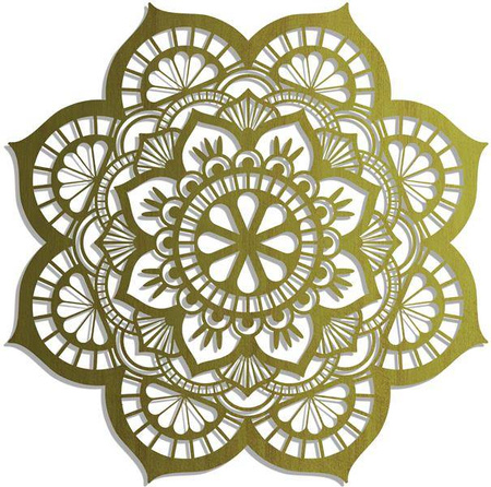 AŻUROWY PANEL DEKORACYJNY, MANDALA, YOGA, DEKORACJA ŚCIENNA 3D,ORNAMENT,CZARNY