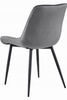 Ciemnoszare krzesła BERA do jadalni (zestaw 4 sztuk) - Tapicerowane pikowane krzesła