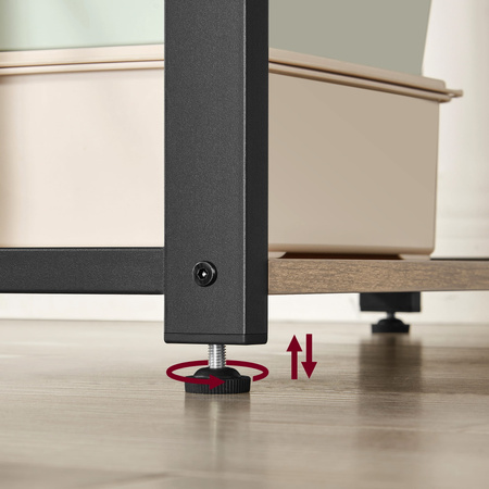 Loftowe biurko komputerowe z półkami - Biurko z regałem (Dąb Sonoma) VASAGLE LWD048B11