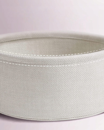 Różowy okrągły stolik kawowy z koszem 45 cm - Stolik ze schowkiem - SONGMICS - LET223R61