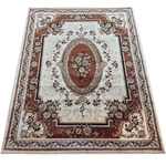 Tradycyjny brązowy dywan do salonu Rozeta Exclusive 04 N - 300x400 cm
