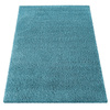Niebieski dywan Shaggy 200x290 / Santo - Gruby i puszysty dywan jednokolorowy