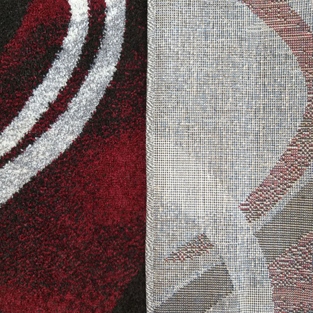 Dywan abstrakcyjny nowoczesny OTTO 01 szary czerwony 200x290 cm