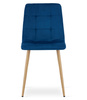 "Krzesło KARA - granat aksamit / nogi kolor drewna x 2"