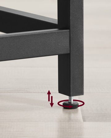 Industrialne biurko narożne - Biurko loftowe w kształcie litery L (Dąb Sonoma) VASAGLE LWD073B11