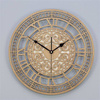 Oryginalny zegar ścienny WIKTORIAŃSKI z piękną ażurową tarczą w kolorze drewna wiąz, ORNAMENTI