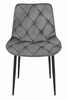 "Krzesło TOR - ciemny szary aksamit / nogi czarne x 2"
