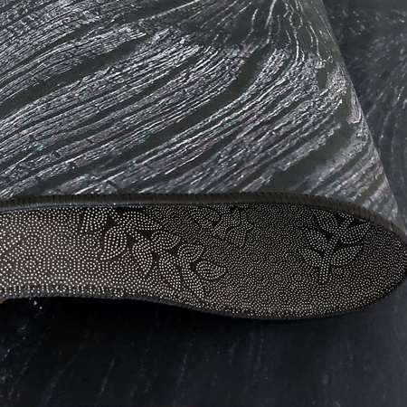 Dywan czarno złoty wzór drewno BLACK and GOLD 11 - 80x150 cm