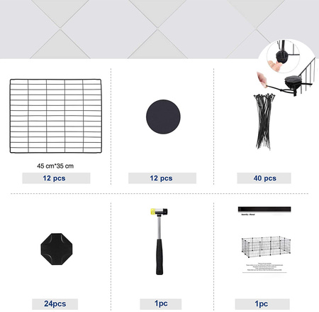 Duży wybieg dla szczeniąt - Wybieg, kojec, zagroda dla psów i innych zwierząt SONGMICS LPI01H