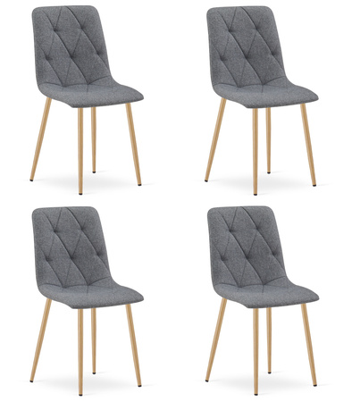 "Krzesło LIBRA - ciemny szary materiał / nogi kolor drewna x 4"