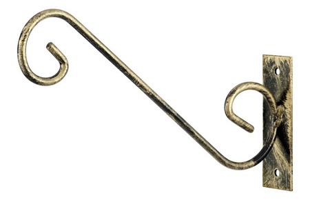 Wieszak ścienny metalowy na ubrania / hak na doniczkę / uchwyt na ścianę / szer. 30 cm