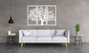 DEKORACYJNY TRYPTYK AŻUROWY, DRZEWO ŻYCIA, DEKORACJA ŚCIENNA 3D, ORNAMENT, 80 x 120 cm, CZARNY