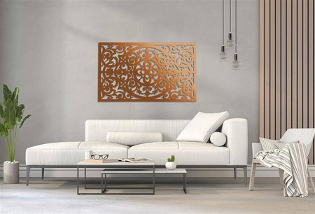 DEKORACYJNY PANEL AŻUROWY FLORELLE, DEKORACJA ŚCIENNA 3D, ORNAMENT, 72x120 cm, BIAŁY