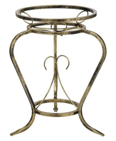 Kwietnik metalowy vintage AMPHORA na 1 doniczkę / stojak na kwiaty [wys. 42 cm]