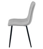 "Krzesło LIBRA - jasny szary materiał / nogi czarne x 2"