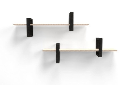Minimalistyczne, nowoczesne półki wiszące ze sklejki lub forniru [szer 100 cm] P-DES1-PRO