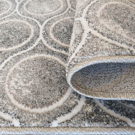 Dywan nowoczesny geometryczny (wycinany) ENIGMA 02 szary 120x170 cm