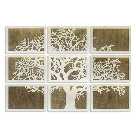 DEKORACYJNA, AŻUROWA MOZAIKA, TREE OF LIFE, 9 CZĘŚCI, BEJCA