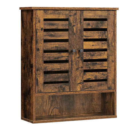 Szafka łazienkowa wisząca - Rustykalna półka łazienkowa (Brąz Vintage) VASAGLE BBK121X01V1
