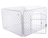 Biała zagroda dla szczeniąt 90x90cm - Kojec, zagroda, wybieg dla psów