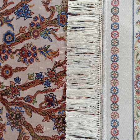 Dywan luksusowy postarzany Qum Silk 11 kremowy 200x300 cm