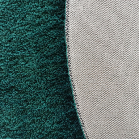 Dywan miękki okrągły do salonu butelkowa zieleń zielony Kamel Koło 60 cm