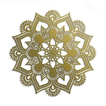 AŻUROWY PANEL DEKORACYJNY, MANDALA, HINDU, DEKORACJA ŚCIENNA 3D,ORNAMENT, BIAŁY