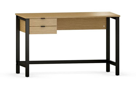 Loftowe industrialne biurko drewniane z szufladami / 120 x 60 cm, wys. 75 cm / B-DES7-PRO