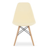 Kremowe krzesło OSAKA - Skandynawskie, wygodne krzesło z tworzywa